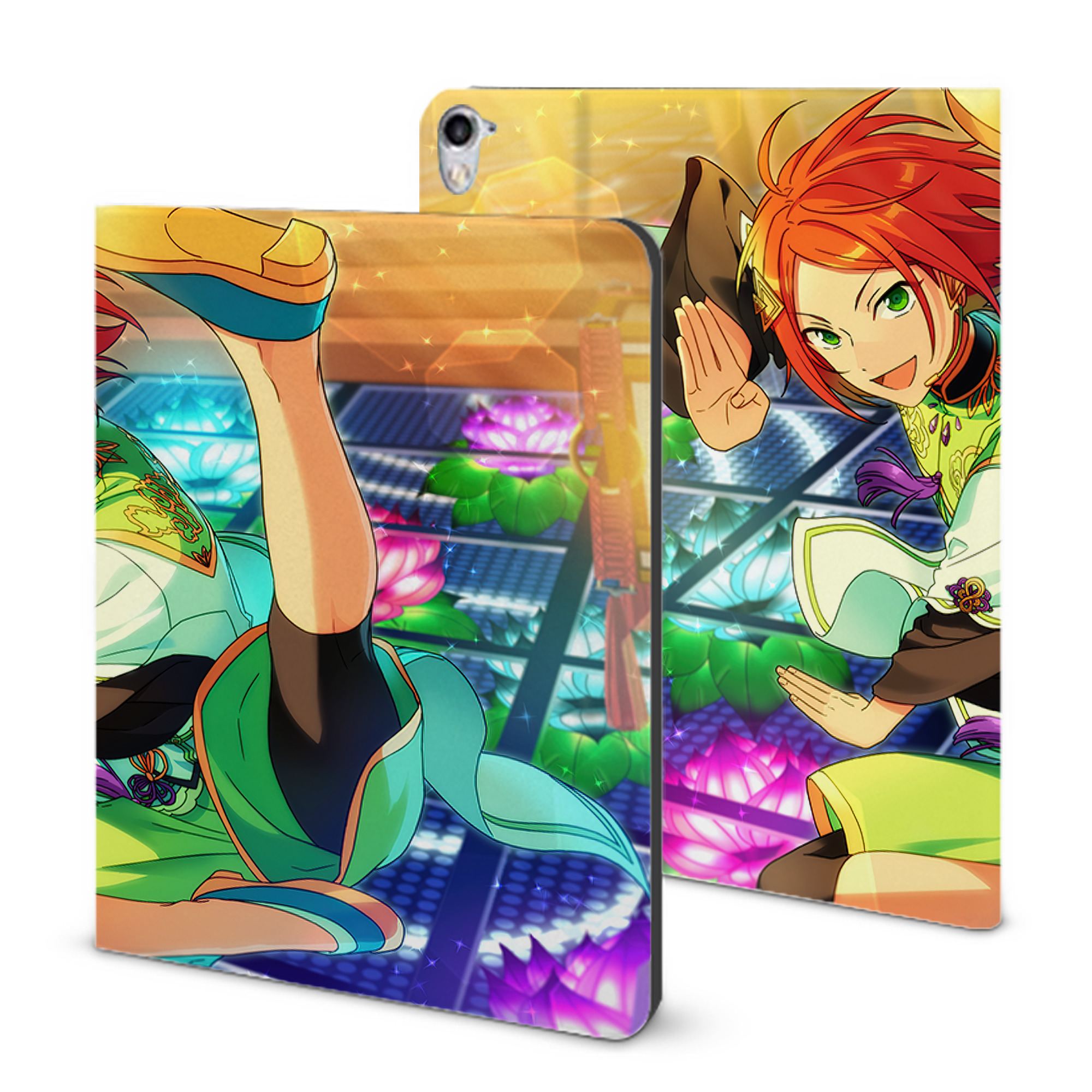 （画像用） あんさんぶるスターズ! Ensemble Stars IPad ケース ブック型 PUレザー TPU 耐衝撃 軽量 薄型 ペン収納なし 全面保護 IPad 各モデル対応